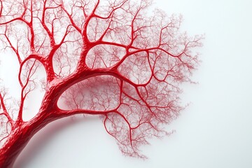 Capillaries veins arteries isolated on white background