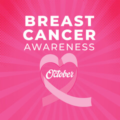 breast cancer awareness sale banner template promotion design for business.