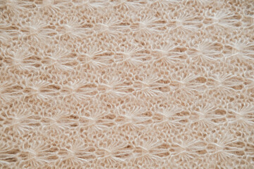 Background knitted fabric in beige color