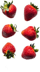 strawberry wild strawberry closeup isolated stock juicy strawberry Generative AI