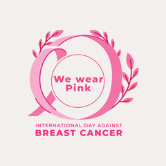 Obraz premium breast cancer awareness sale banner template promotion design for business.