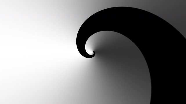 Classic black and white spinning spiral animation, like those used for hypnotism. Looping footage