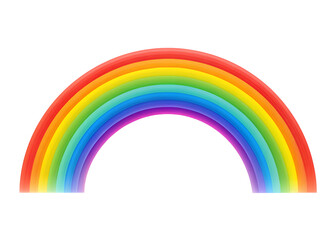 Illustration of Digital Painting of Rainbow, isolated on a transparent background