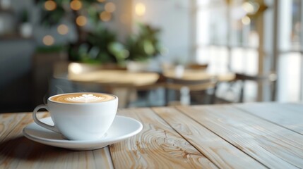 Fototapeta premium Coffee Break in a Cozy Cafe