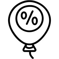 Balloon with Percent Sign