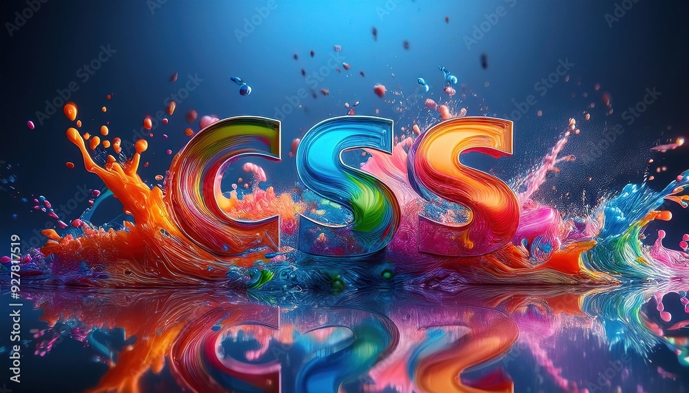 Poster creative colorful css design for web development