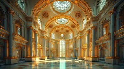 Obraz premium Golden Hall of a Grand Palace
