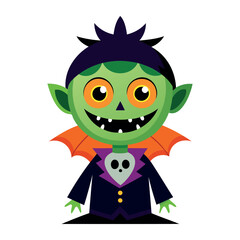 Halloween Vector Silhouette With Haunted House, pumpkin, and Bats Isolated on a white background