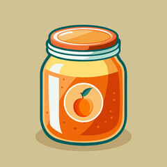 a jar of peach jam
