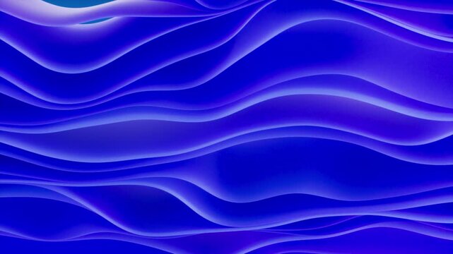 3D Curved Blue Cloth