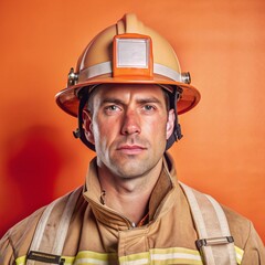 Portrait of a firefighter, in uniform