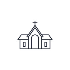 Church icon vector illustration. Church symbol isolated on white background