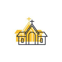 Church icon vector illustration. Church symbol isolated on white background