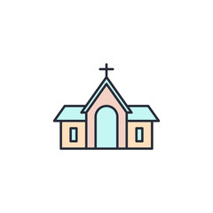 Church icon vector illustration. Church symbol isolated on white background