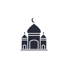Mosque icon vector illustration. Mosque symbol isolated on white background