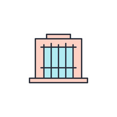 Prison icon vector illustration. Prison symbol isolated on white background