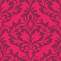 Luxury Vector Seamless Damask Pattern Elegant Ornamental Design for Wallpaper And Fabric
