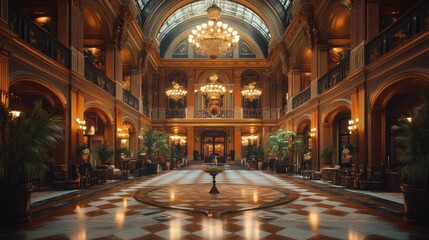 Obraz premium Grand Interior of a Luxurious Building