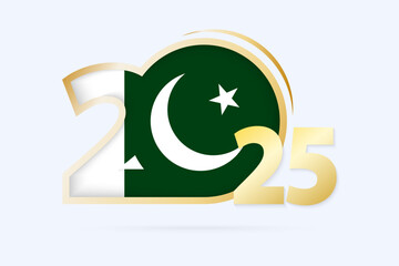 Year 2025 with Pakistan Flag pattern.