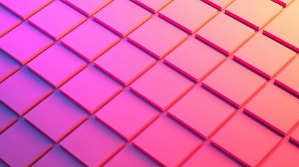 Obraz premium Abstract isometric grid, clean lines and geometry, 3D illustration