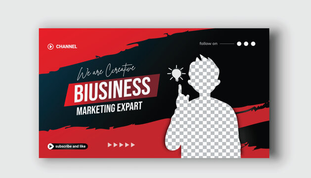  YouTube thumbnail for live workshop promotion Social media web banner and Editable Modern Video Thumbnail cover	