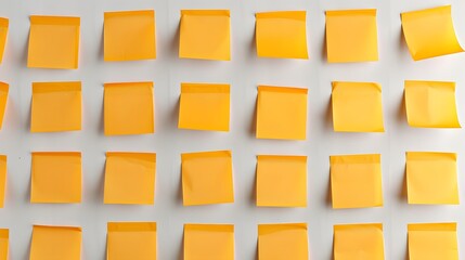 yellow notes on wall