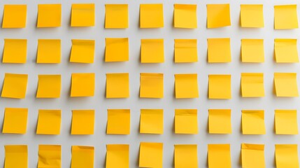 yellow notes on wall