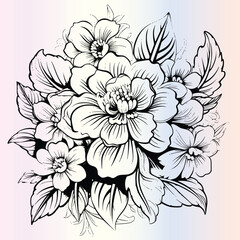  Flower coloring pages for kids 