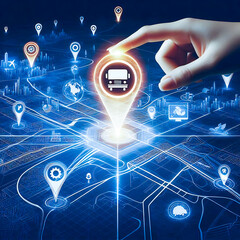 Businessman touched API acronym word icon on virtual screen, phone navigation, tablet screen showing, using a smartphone with a map, a profile of a human head with a brain illuminated, network concept