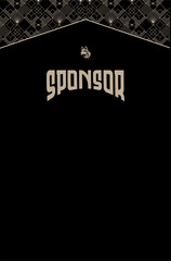 Luxurious Black and Gold Jersey Design with Geometric Art Deco Patterns