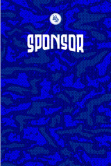 Abstract Blue Camo Sports Jersey Design Template