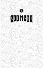 Elegant White Floral Jersey Design with Subtle Grey Patterns