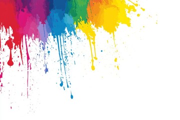 Fototapeta premium Colorful paint splashes dynamically exploding in a vibrant artistic display