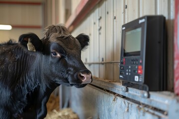 Smart scales monitor livestock weight and growth in a modern barn setting