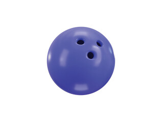 Bowling ball icon 3d rendering vector illustration