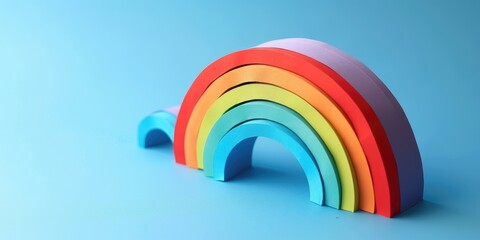 Obraz premium How to Create a Paper Rainbow Step by Step Craft Tutorial for DIY and Kids Creativity Step 3 Completed Project