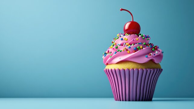cupcake with cherry