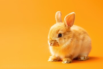 Obraz premium Adorable bunny with bright eyes in nature symbolizing Easter
