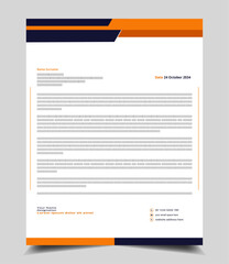 Modern abstract corporate business letterhead, Elegant and minimalist style letterhead design template for business projects.