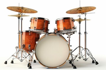 Fototapeta premium Drum kit on white background