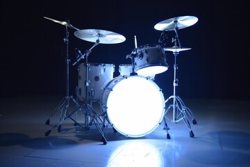 Small drum set with white backlight