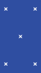 Blue screen background, VFX motion tracking markers. Blue screen backdrop template.