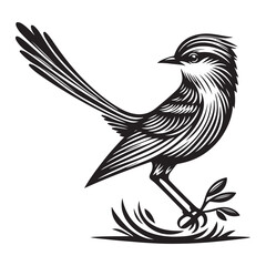 Bird Silhouette Vector Art Illustration