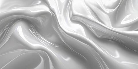 Abstract 3D White Background with Smooth Curved Lines for Photography, Wallpaper, or Graphic Design Projects