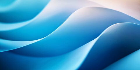 Obraz premium Blue and White Paper Sheets with Smooth Wavy Patterns for Abstract Backgrounds and Modern Design Concepts