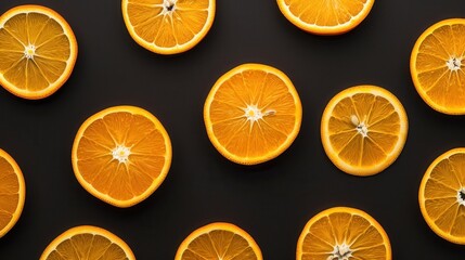 Seamless repetitive background pattern of orange fruit slice