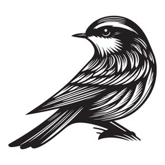 Bird Silhouette Vector Art Illustration