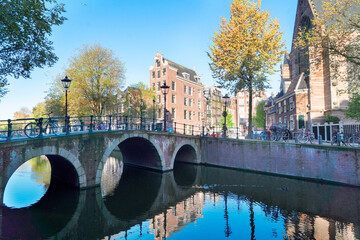 Fototapeta premium Houses of Amstardam, Netherlands