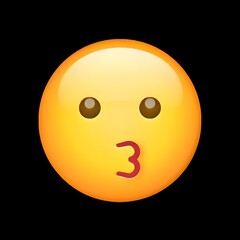 Fototapeta premium The Kissing Face Emoji 