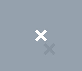 Obraz premium Vector icon of white color with shadow on gray background